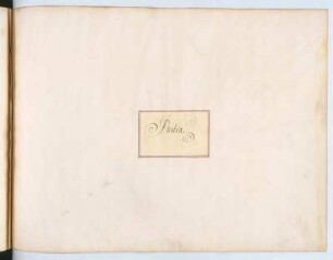 Titelblatt: Italia : Theatri urbii, pars prima / [Johann George Starck]