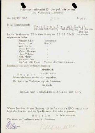 Happle, Franz