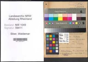 Entnazifizierung Waldemar Siber , geb. 08.02.1916 ()