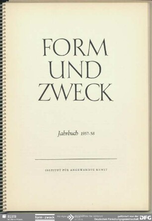 1957/58(1957): Form + Zweck