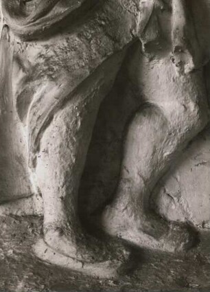 Gipsmodell des Brüstungsreliefs am Großen Wendelstein (1. Obergeschoss), Detail aus dem Reliefband. Albrechtsburg, Meißen