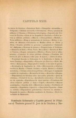 Capítulo XXIII. - Gobierno de Gándara. - ...