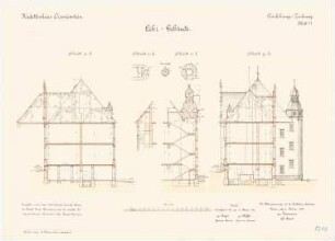 Kadettenhaus, Oranienstein: Lehrgebäude: Querschnitte 1:100