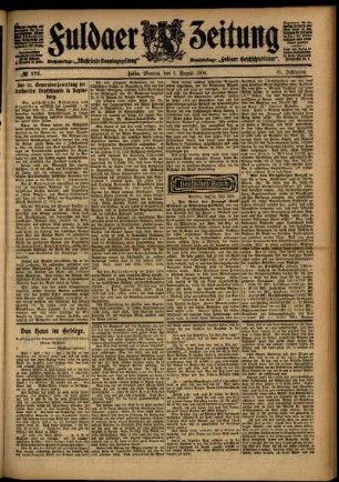 Ausgabe vom Montag, den 01. August 1904.