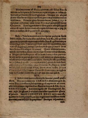 Collegii S.S. Trinitatis Disputatio ..., 4. De Argumentis Photinianorum ...