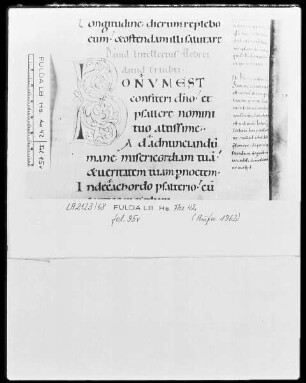 Psalmenkommentar — Initiale B, Folio 95verso