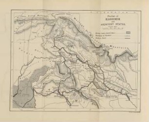 Portion of Kashmir and adjacent states