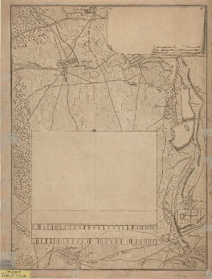 Plan des Lagers bei Zeihain, 1:15 000, Kupferstich, ab 1730 : [Plan des Lagers bei Zeithain]. - [Ca. 1:15 000]. - [S.l.] , [ab 1730]. - 1 Kt. : Kupferst. ; 37 x 50 cm