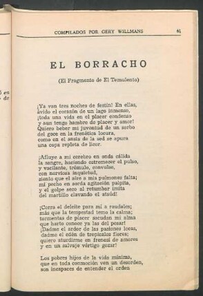 El Borracho : (El Fragmento de El Temulento)