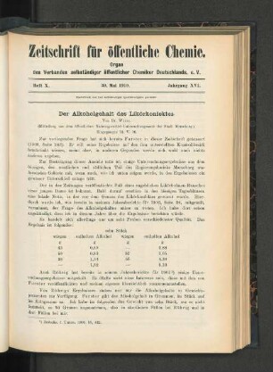 Heft X. 30. Mai 1910. Jahrgang XVI.