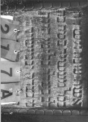 Grabstein 217 (Index: 99608941) Material: Sandstein Zustand: leicht verwittert Maße HxBxT: 124x67x21 cm Beschreibung: Stele, profilierter Sockel, eingezogener Rundbogenabschluß mit aufgesetzten Zweigen, Schriftfeld eingetieft: Grabstein 217A
