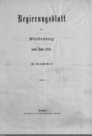 9.1941: Landesregierung, Amtsblatt 1941