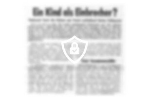 Ein Kind als Einbrecher?