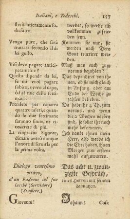 Dialogo ventesiomo ottavo / Das acht u. zwanzigste Gespräch