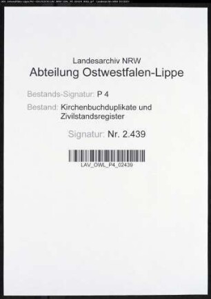 Kirchenbuchduplikate der katholischen Gemeinde (GHT 1855-1874). (Gemeinde: Beringhausen, katholische Gemeinde )