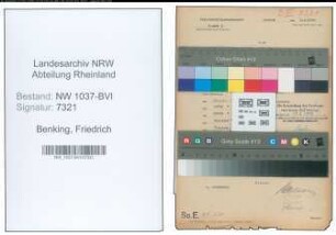 Entnazifizierung Friedrich Benking , geb. 16.07.1907 (Postinspektor)