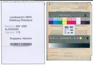 Entnazifizierung Heinrich Kueppers , geb. 06.03.1904 (Vorarbeiter)