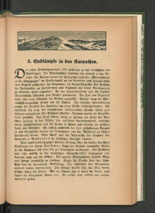 3. Endkämpfe in den Karpathen.