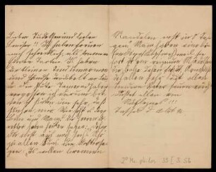 Brief von Franz Rosenzweig an Gertrud Oppenheim und Helene Frank