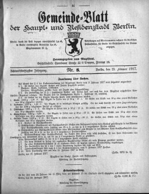 1917,8: Nr. 8, 25. Februar 1917