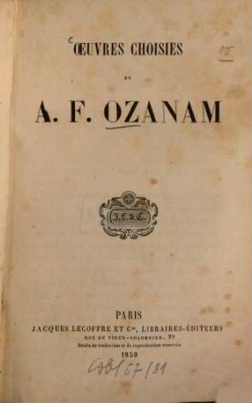 Oeuvres choisies