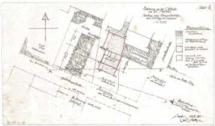 Gsaenger, Gustav; München, Gabelsbergerstr.; St. Markus, Umbau und Neugestaltung - Bebauung an der Ostseite, Beilage zum Plangutachten (Lageplan)