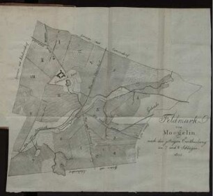 Feldmark von Moegelin nach der jetzigen Eintheilung in 7 und 8 Schlagen - 1815.