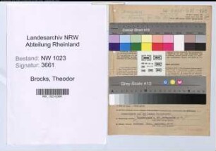Entnazifizierung Theodor Brocks , geb. 26.09.1896 (Kaufmann)