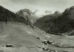Ostalpen, Südtirol, Rieserfernergruppe, Blick vom Weiler Riva di Tures (Rein in Taufers) im Val di Riva auf Collalto