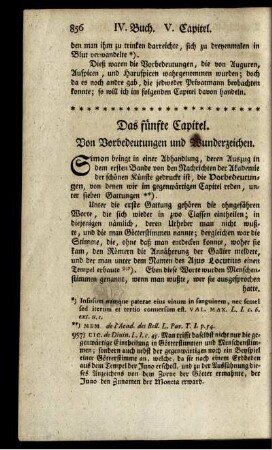 Das fünfte Capitel. Von Vorbedeutungen und Wunderzeichen