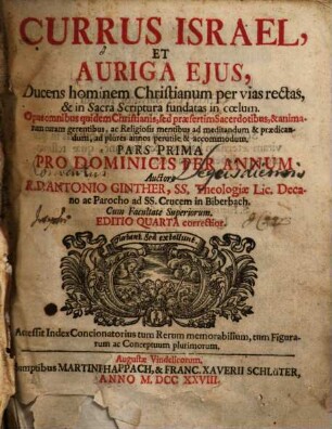 Currus Israel, et Auriga eius, 1