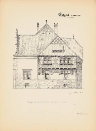Villa: Rückansicht (aus: Drucke von Seminararbeiten der Königlich Technischen Hochschule Berlin, Bd. III)