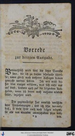 Vorrede zur dritten Ausgabe.
