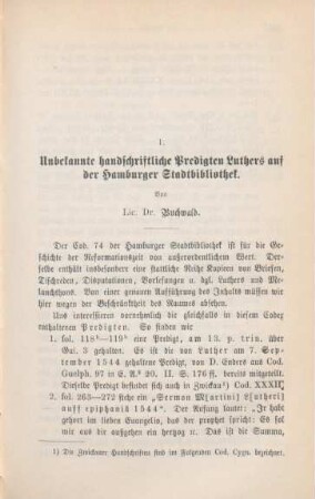 341-357 Unbekannte handschriftliche Predigten Luthers aus der Hamburger Stadtbibliothek