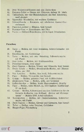 Porzellane (Nr. 69-105)