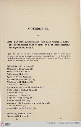 Appendice III