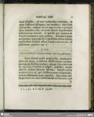§. XXV. Substitutio Coheredum, Seu Reciproca