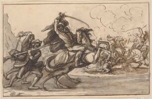 Kampf mit türkischen Reitern