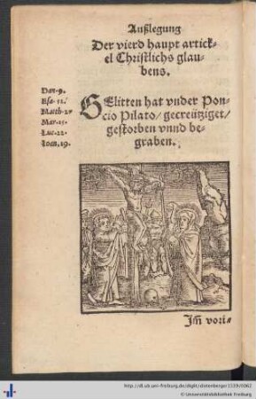 Der vierd haupt Artickel Christlichs glaubens