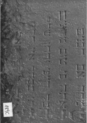 Grabstein 189 (Index: 99786041) Zustand: eingesunken, unterste Zeile abgeblättert Maße HxBxT: 99x62x22 cm: Grabstein 189C