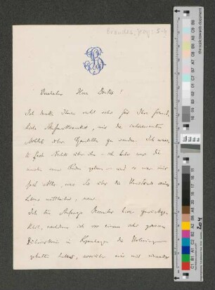 Brief an Werner von Melle