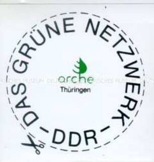 Aufkleber des Netzwerkes "arche" (Thüringen) - Sachkonvolut