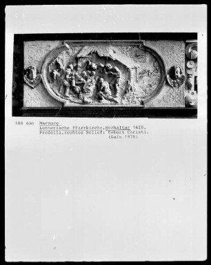 Predella-Relief mit Darstellung der Geburt Christi