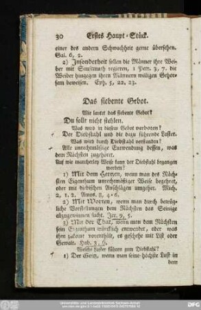 Das siebende Gebot.