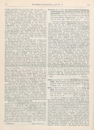 312-314 [Rezension] Kaftan, Theodor, Vier Kapitel von der Landeskirche. 2., durchgearb. Aufl
