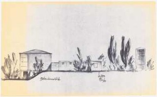 Friedenskapelle, Gütersloh: Ansicht Südost 1:200