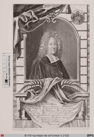 Bildnis Friedrich Carl (Reichsfrhr., 1701 Reichsgraf von Schönborn), 1729-46 Fürstbischof von Würzburg und Bamberg