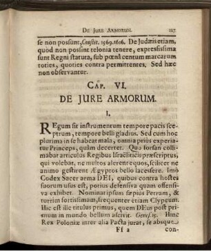 Cap. VI. De Iure Armorum
