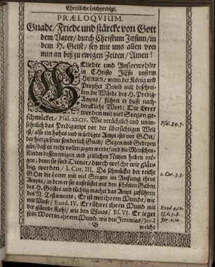 Præloquium; Textus; Exordium.