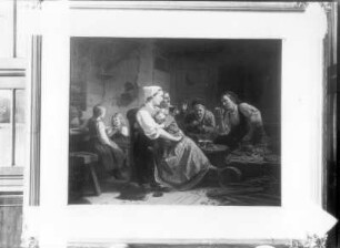 Familienidylle in der Bauernstube